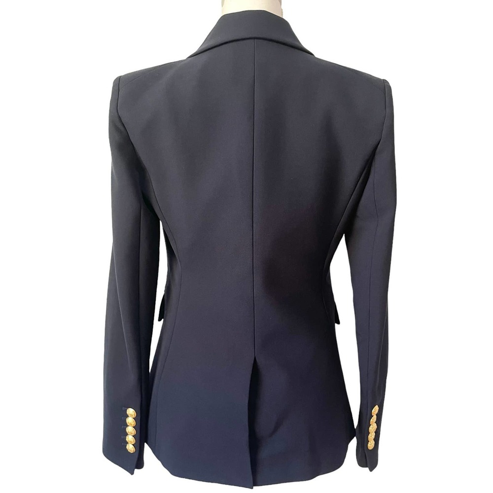 NWT Veronica Beard Miller Dickey Jacket Blazer Navy Blue Gold Buttons Size 2 - Picture 10 of 13